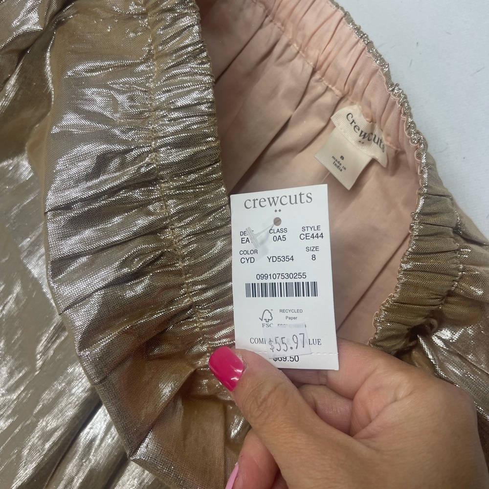 Crewcuts Metallic Silver Skirt - Picture 2 of 4